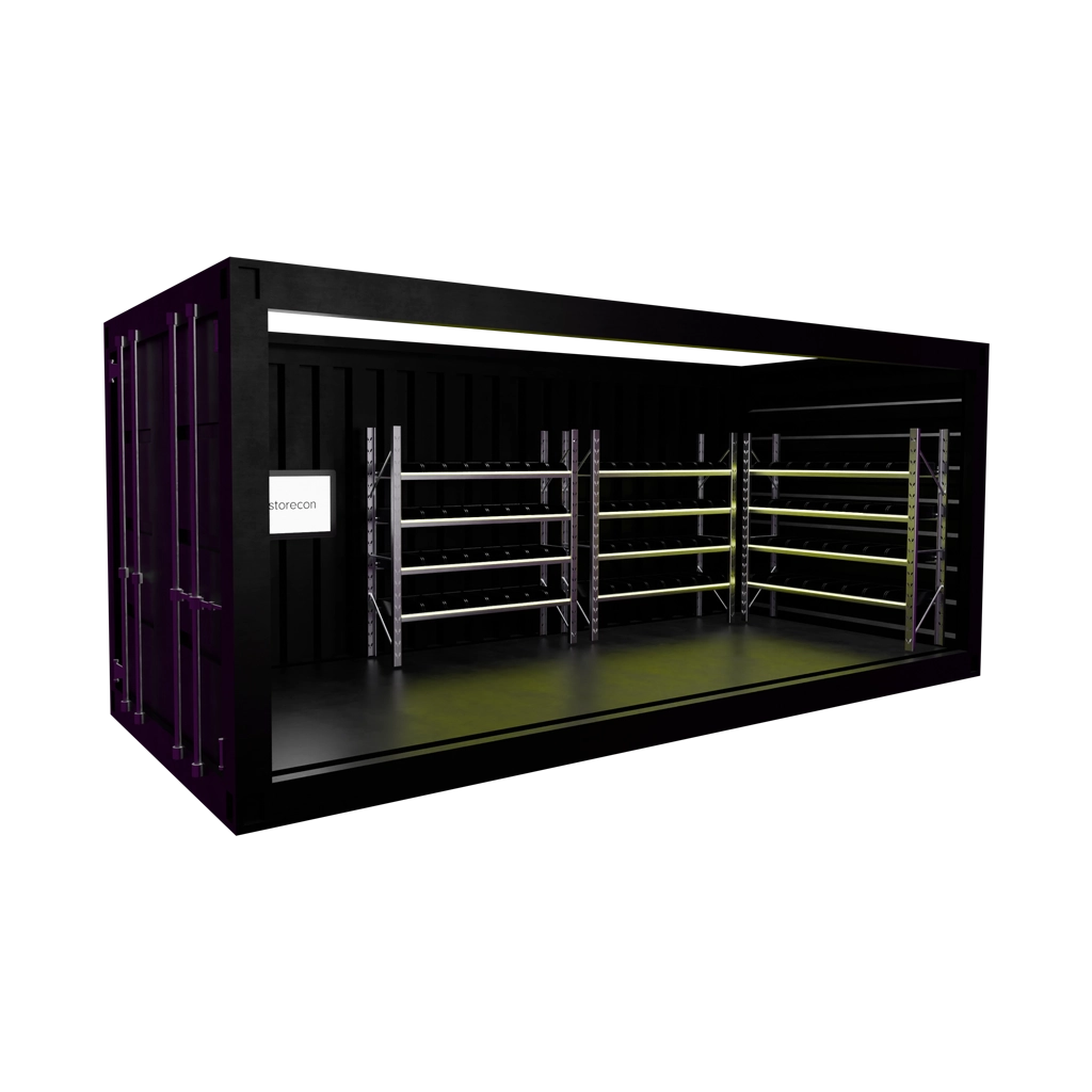 Hyllor inuti container